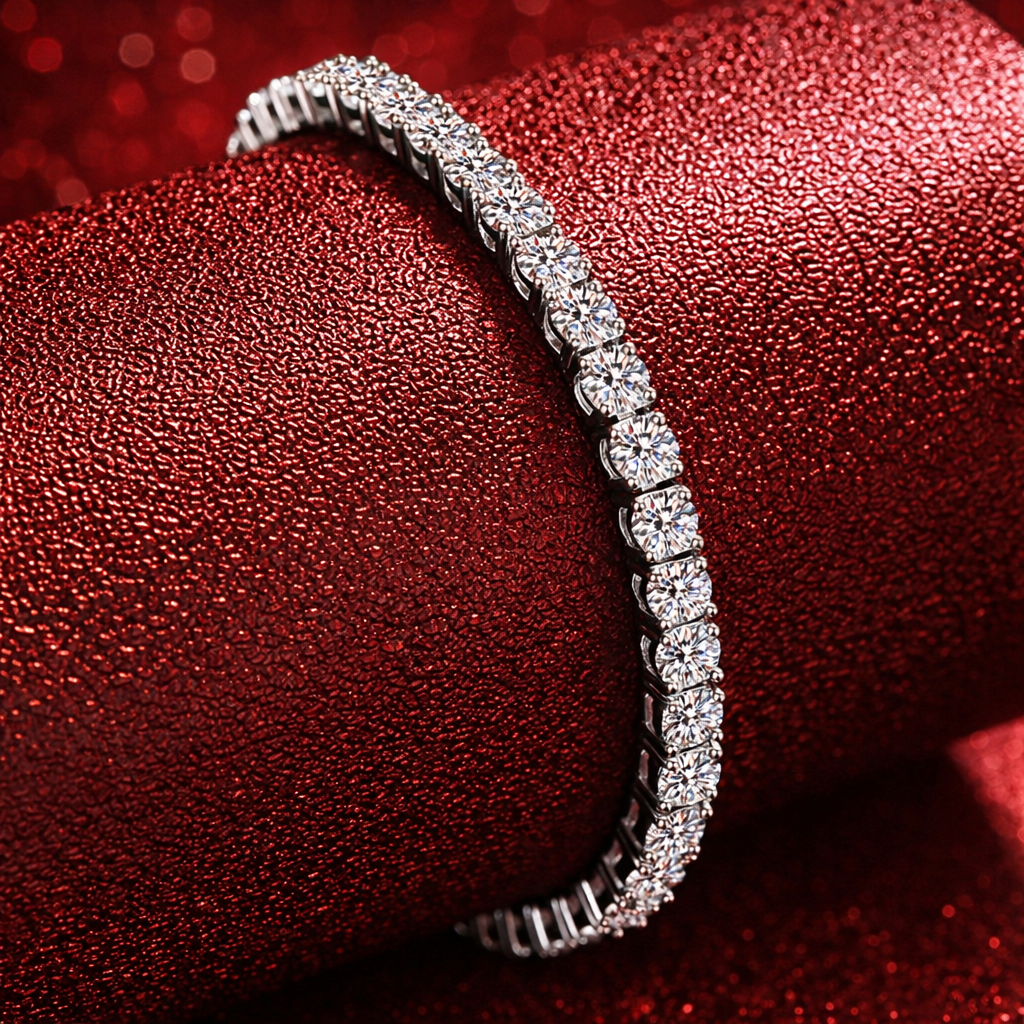 Pulsera Tennis Brillo Fino