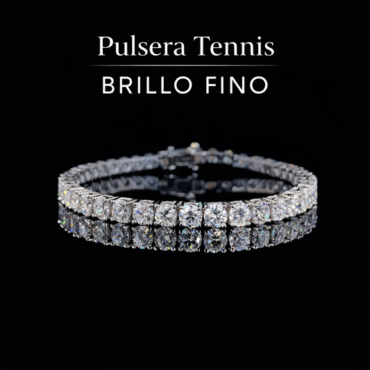 Pulsera Tennis Brillo Fino